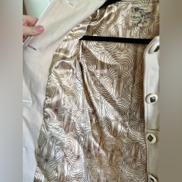 Anthropologie Tulle Wool Blend Cream Peacoat, Size XS - Picture 10 of 13